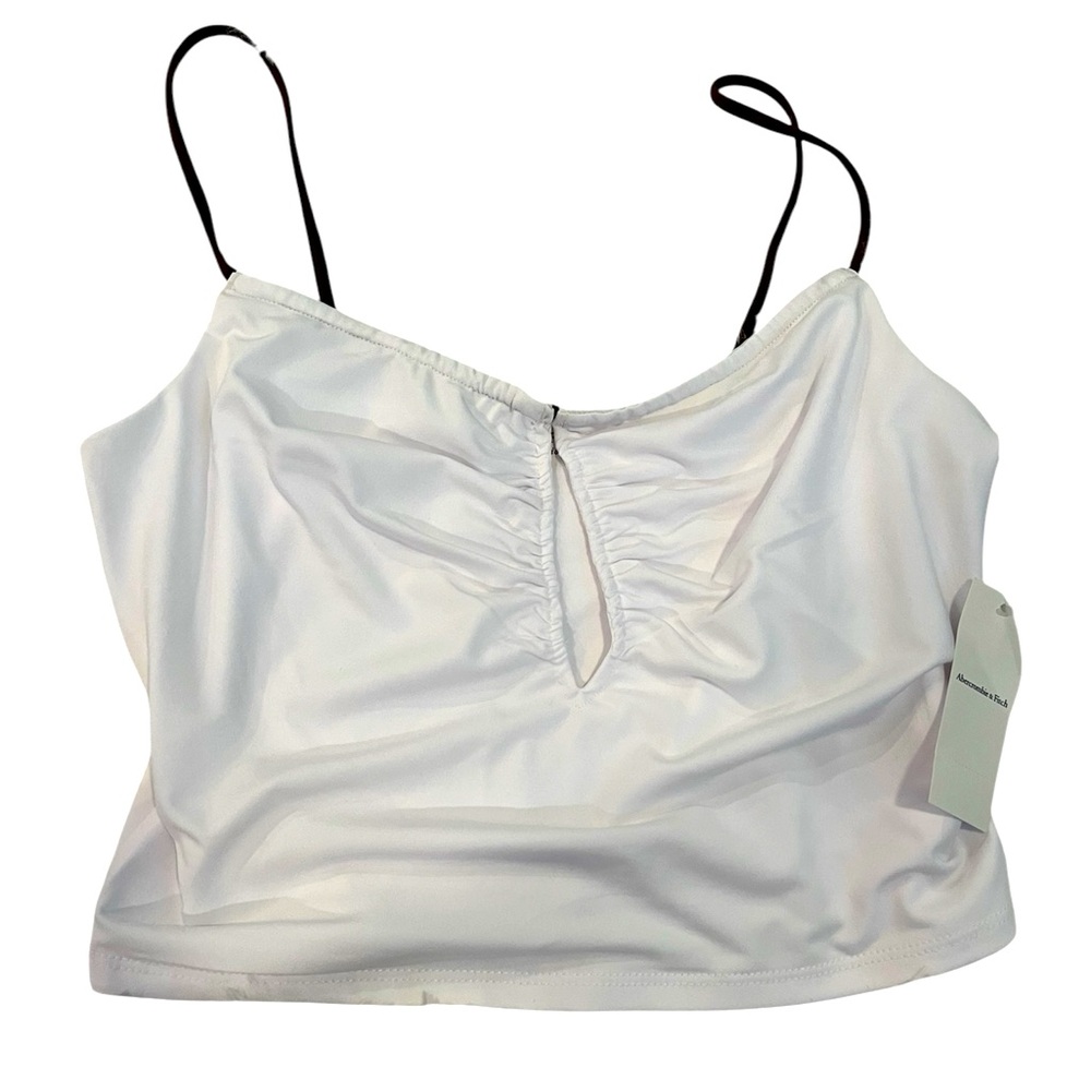 Abercrombie & Fitch NEW White Keyhole Cropped Tank - Size Medium